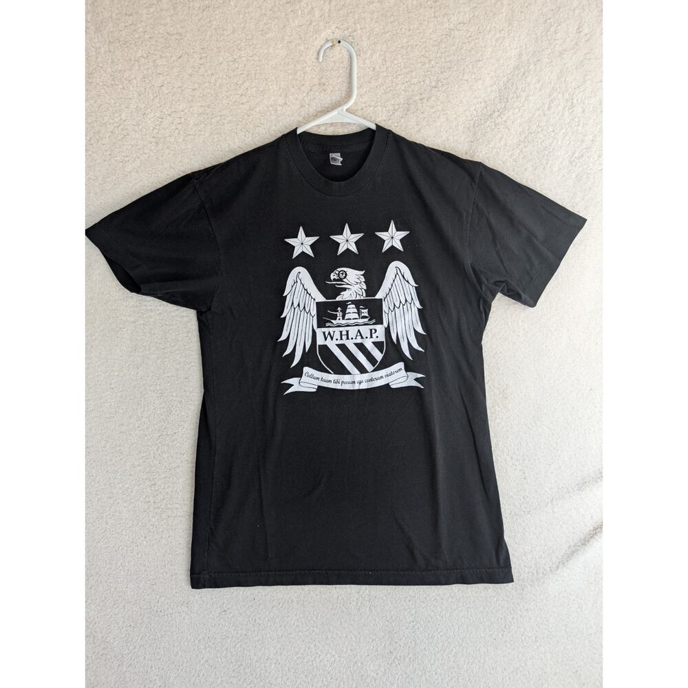 American Apparel W.H.A.P Shirt Mens Medium Black Graphic Tee Short Sleeve